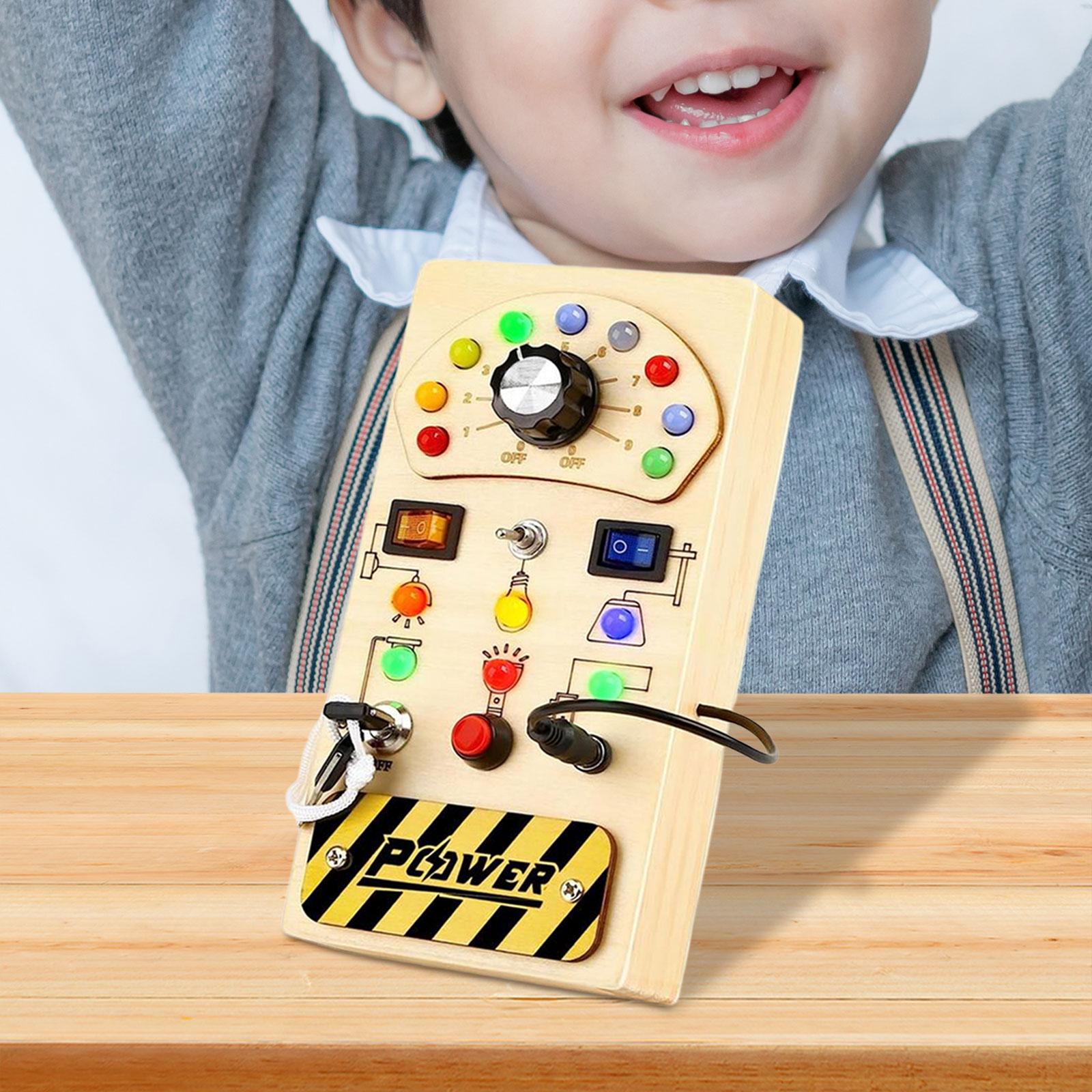 Montessori Wooden Busy Board Toddler - Painel de Atividades Sensoriais Montessori de