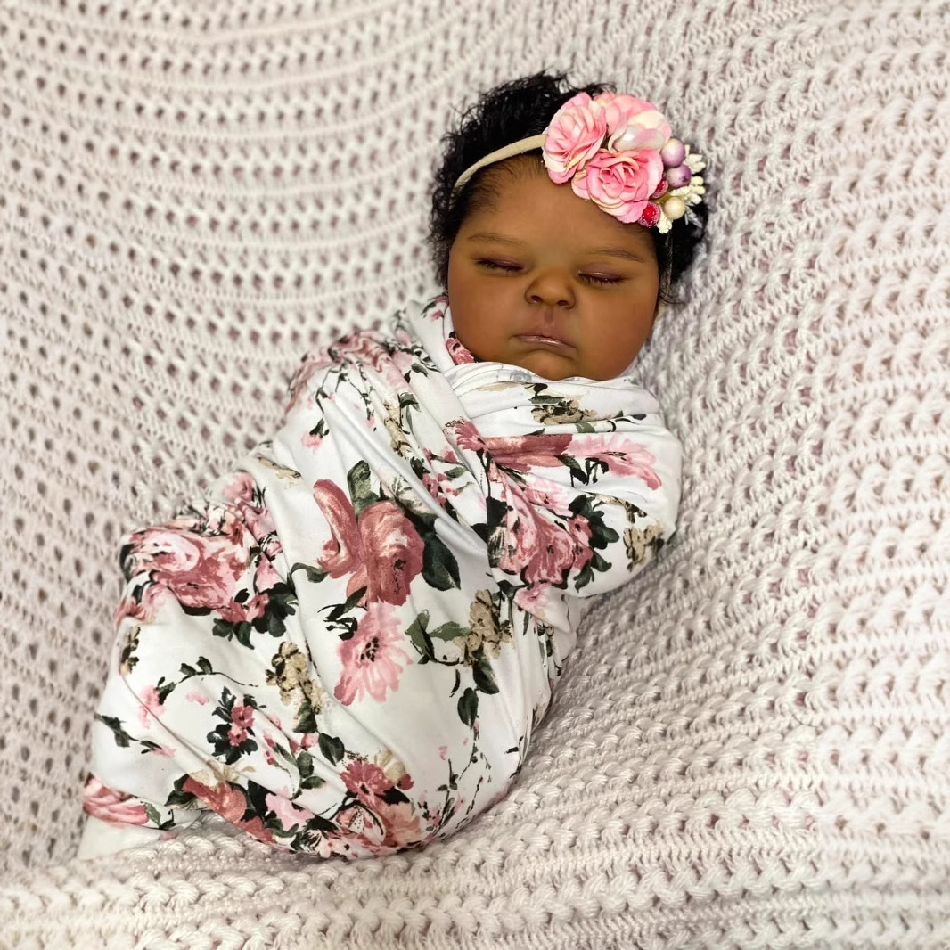Pêssegos de pele escura 19 Pol - Reborn Baby Doll Silicone Realistic avaliação e preço