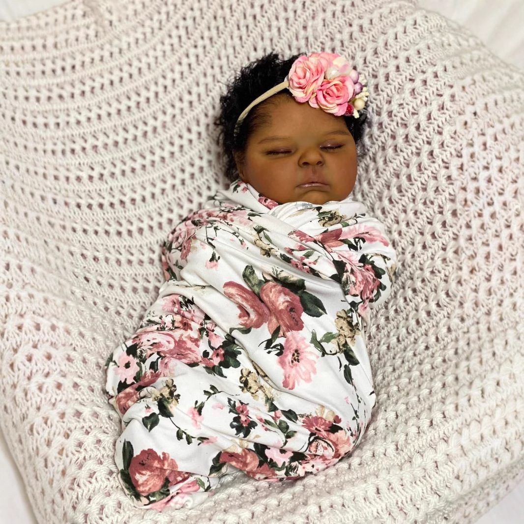 Pêssegos de pele escura 19 Pol - Reborn Baby Doll Silicone Realistic avaliação e preço