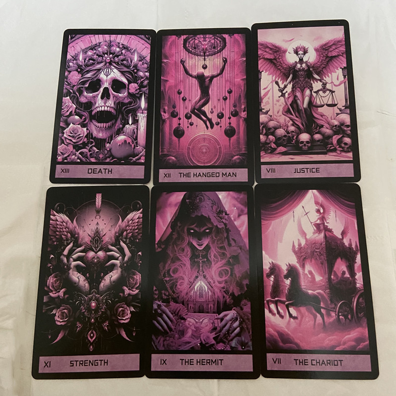 Baralho de Tarot Gótico Rosa c - Tarot Cards Deck With Guidebook avaliação e preço
